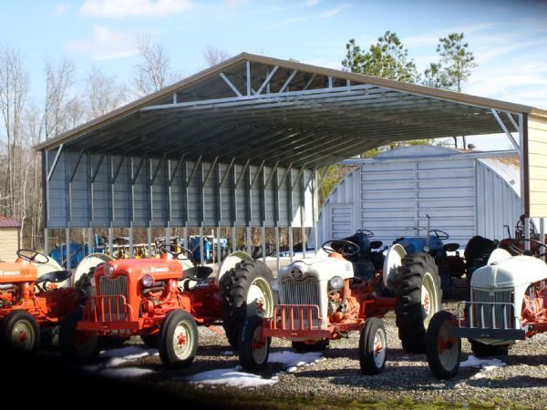 Tractors in storage