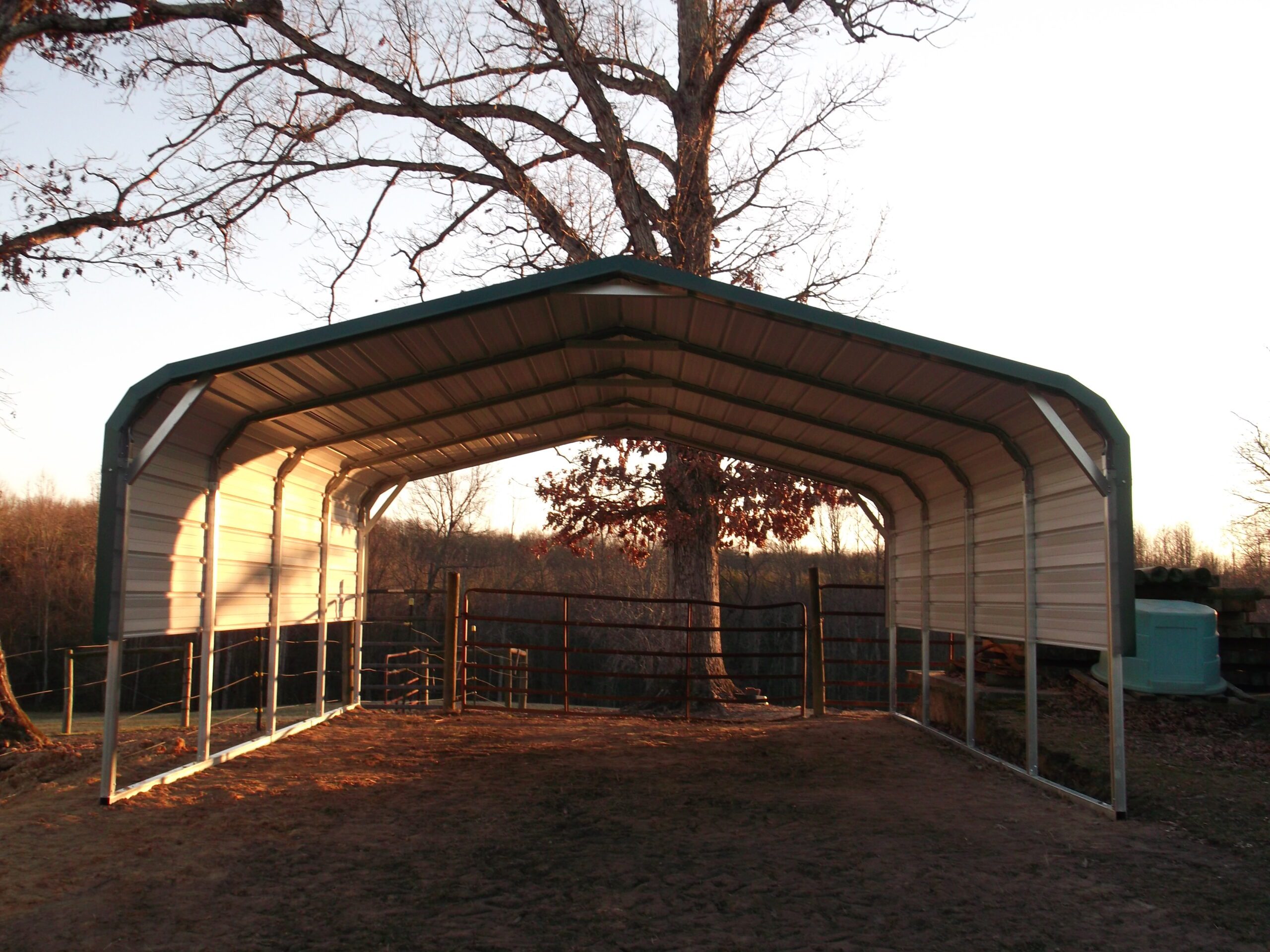 example of a metal RV carport